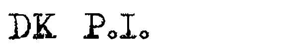 DK P.I. font preview